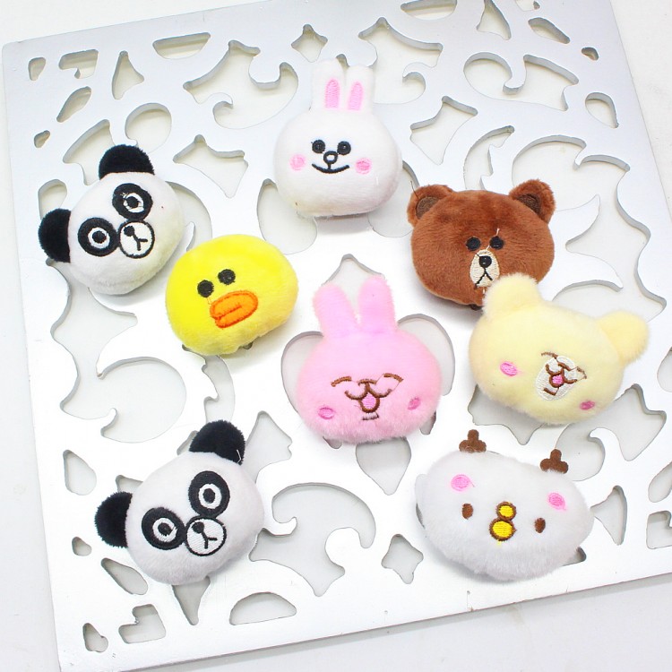 Mới Teddy Bear Head Cartoon Rabbit Chicken Doll DIY Handmade Trang sức Phụ kiện Phụ kiện Toy Toy Doll - Phụ kiện tóc phụ kiện tóc ngắn