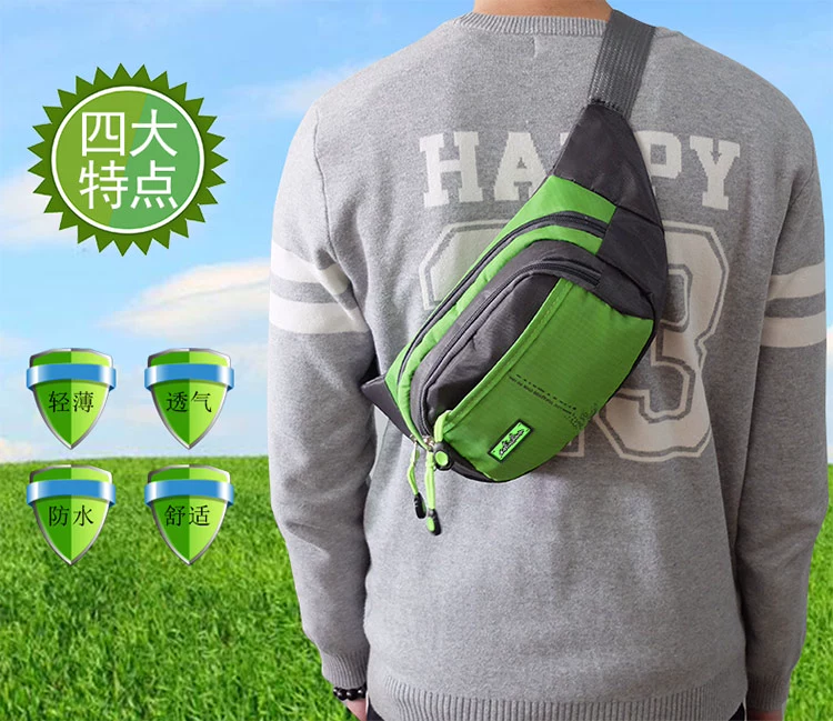 2018 túi mới nam đa chức năng công suất lớn mặc ví sưu tập ví điện thoại di động chéo túi điện thoại thể thao ngoài trời túi đeo hông vải bố