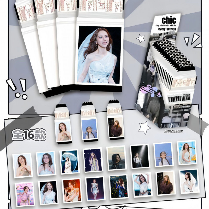 G.E.M.のプロモーション資料、模造切り取りフィルム、インスタントカメラ、男性有名人IP商品、古子映画テレビ、小紅書切り取りファン。