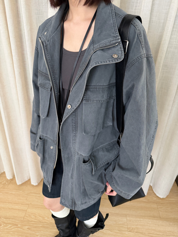 Dazhang “Washed Workwear Jacket” 2026 Spring Vintage Loose Oversized Jacket Outerwear