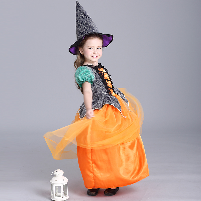 Halloween trang phục trẻ em cosplay phù thủy hóa trang phù thủy hiệu suất quần áo cô gái công chúa váy đầm quần áo bé trai 1 tuổi