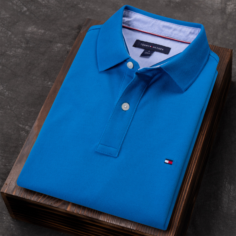 North American Genuine Tommy Polo Shirt Short-Sleeved Men's Summer Lapel Pure Cotton Half-Sleeved Large Size Solid Color Embroidered T-Shirt North American Genuine Tommy Polo Shirt Short-Sleeved Men's Summer Lapel Pure Cotton Half-Sleeved Large Size Solid Color Embroidered T-Shirt