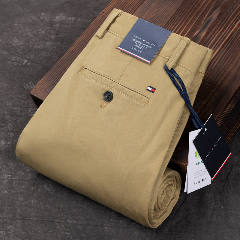 Authentic Tommy Men's Wrinkle-Free Business Casual Straight-Leg Trousers, All-Season Slightly Stretchy Dress Pants Authentic Tommy Men's Wrinkle-Free Business Casual Straight-Leg Trousers, All-Season Slightly Stretchy Dress Pants