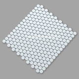 Круглая керамическая мозаика, скандинавская черно-белая декоративная плитка, противоскользящая напольная плитка для ванной комнаты и магазина