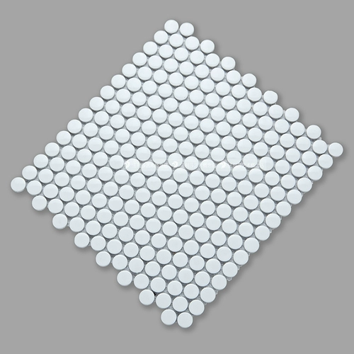 Круглая керамическая мозаика, скандинавская черно-белая декоративная плитка, противоскользящая напольная плитка для ванной комнаты и магазина