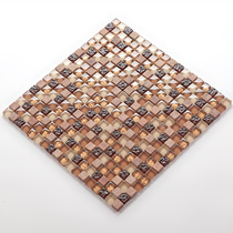 Crystal glass mosaic plated gold - plated mirror tile wall - patched puzzle background wall bathroom decoration