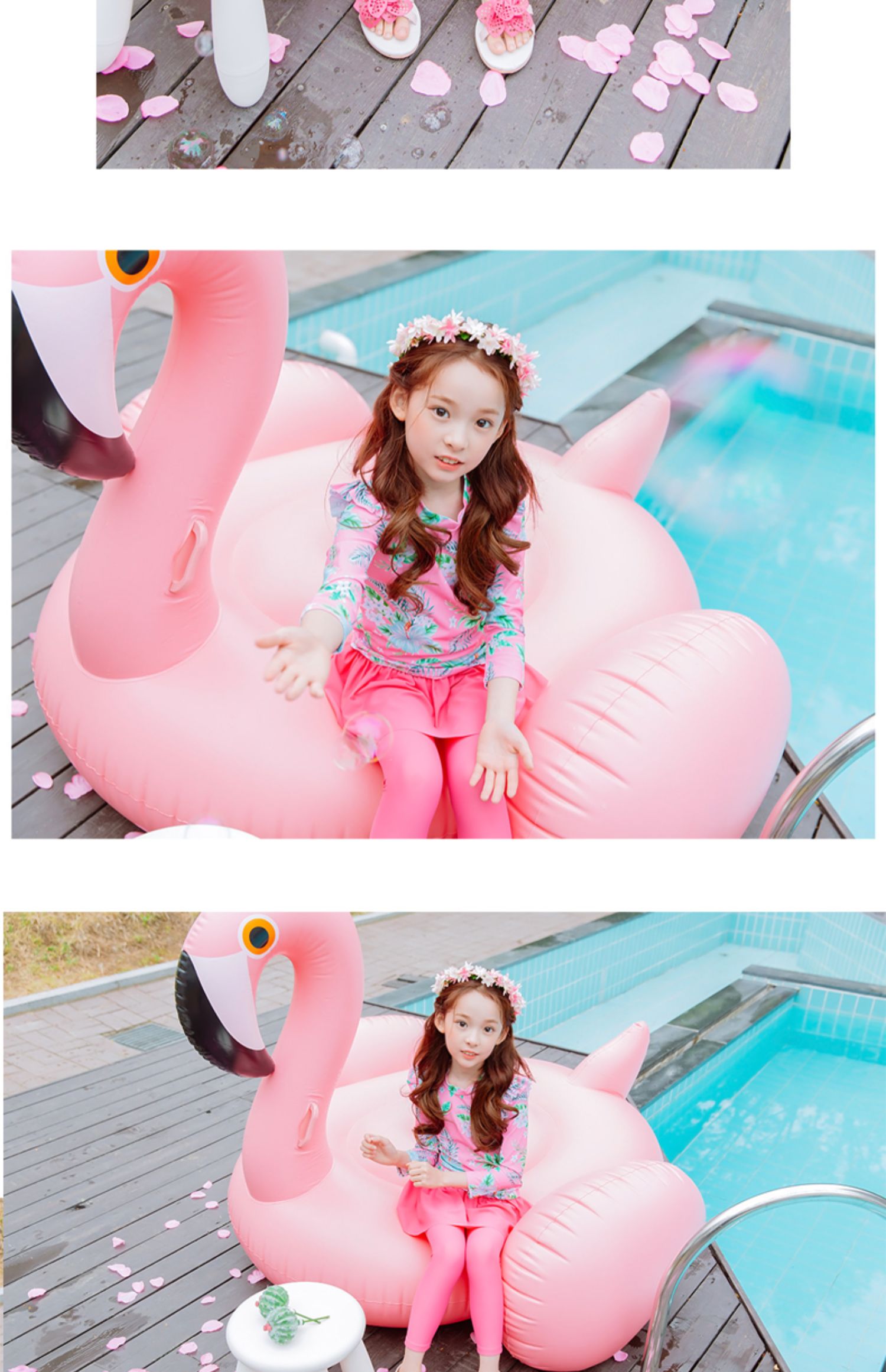 Quần áo trẻ em Hàn Quốc mới dành cho trẻ em - Bộ đồ bơi của Kid đồ bơi cho bé gái