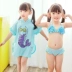 Đồ bơi trẻ em Hàn Quốc mới cho bé gái nàng tiên cá nhỏ giữa bikini bikini tam giác lò xo ba mảnh