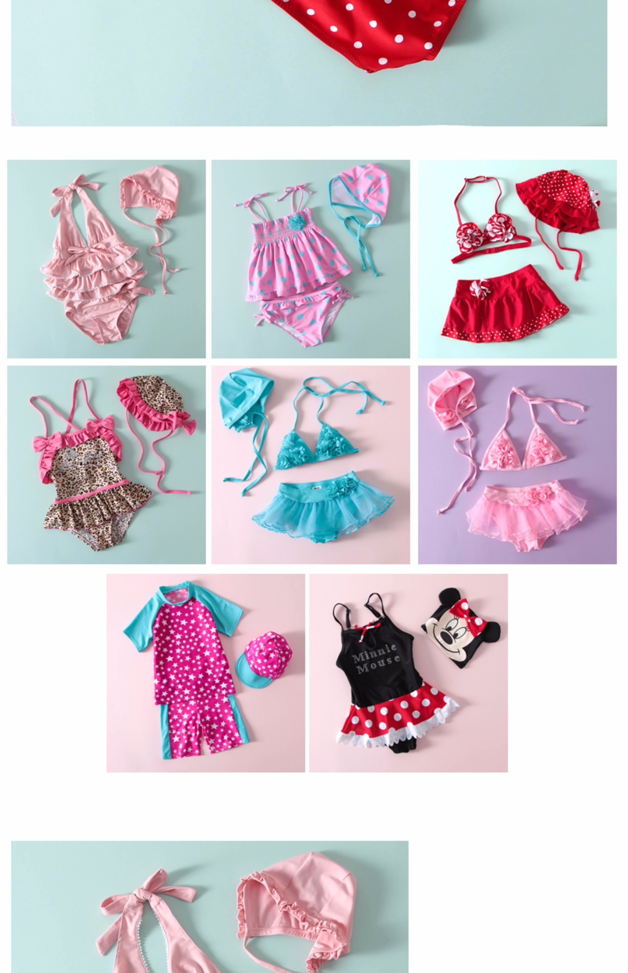 Phim hoạt hình mới của trẻ em Hàn Quốc áo tắm bé gái công chúa áo tắm bikini trẻ em chia áo tắm một mảnh đồ bơi cho bé gái 14 tuổi