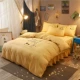 Đơn giản rắn màu bông giường denim váy phong cách bedspread trên 1,5m giường bông đặt dưới 1,8 mét nguồn cung cấp gấp đôi - Váy Petti drap giường có viền