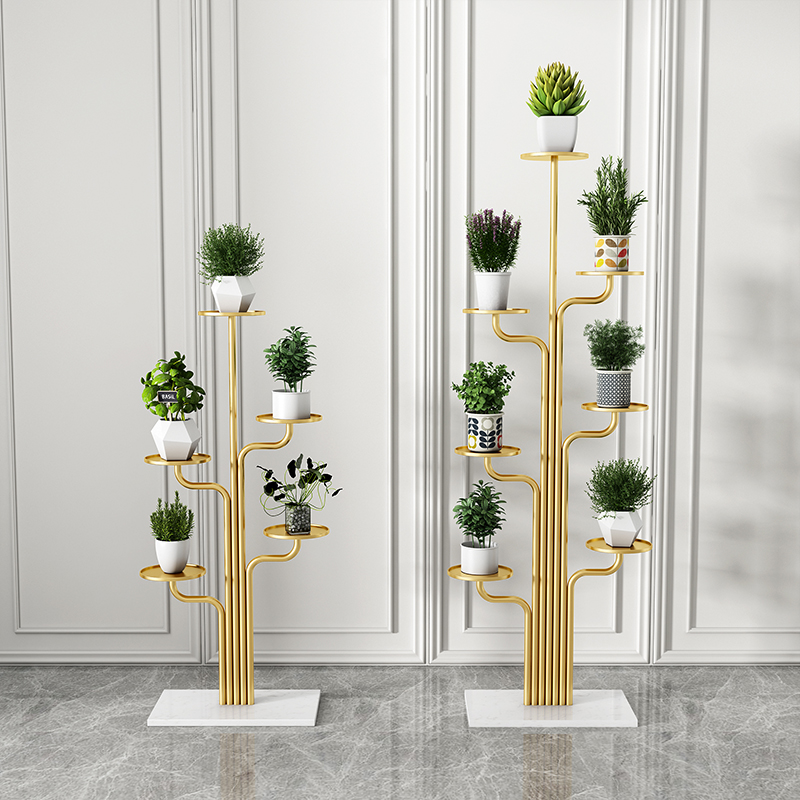 Light luxury Nordic landing room decorated flower frame balcony flower basin multi-layer simple green rope placement frame