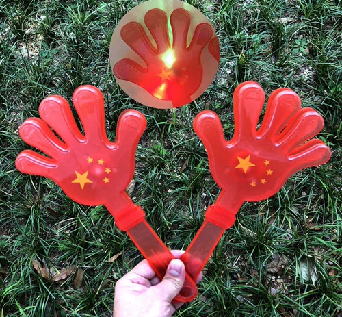 28 см большое светящееся устройство для хлопков, мигающий флаг, спортивные встречи, хлопки в ладоши, аплодисменты, новый материал, индивидуальный логотип