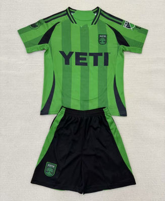 Austin Cold Offbeat short-sleeved football suit training set in green 2526 season for both men's and women's loose sports football