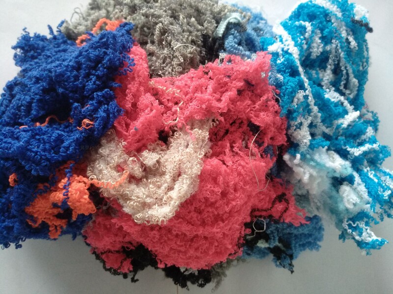 Handmade Cotton Yarn Scraps, Pure Cotton Yarn Ends, Knitted Waste Yarn, Recycled Material, Absorbent Hand-Teared Mixed-Color Viscose Yarn, Machine Cleaning Cloth Handmade Cotton Yarn Scraps, Pure Cotton Yarn Ends, Knitted Waste Yarn, Recycled Material, Absorbent Hand-Teared Mixed-Color Viscose Yarn, Machine Cleaning Cloth