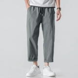 Трендовые брендовые штаны, тонкие летние повседневные брюки для отдыха, свободный прямой крой