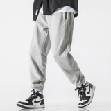 Осенние мужские трикотажные штаны, утепленные повседневные брюки для отдыха