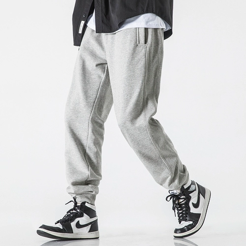 Осенние мужские трикотажные штаны, утепленные повседневные брюки для отдыха