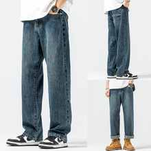Мужские джинсы мужской прямой цилиндр осенью и зимой джинсы мужской корейской версии тенденции 2018 тонкий зауженные стрейч брюки толстый фото