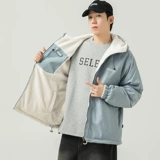 Бархатная демисезонная утепленная трендовая толстовка с капюшоном, пуховик, куртка