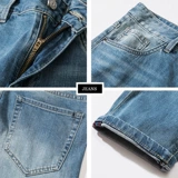 Осенние джинсы, синие штаны для отдыха, свободный прямой крой