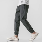 Шелковые однотонные штаны для отдыха, оверсайз, на шнурках, эластичная талия