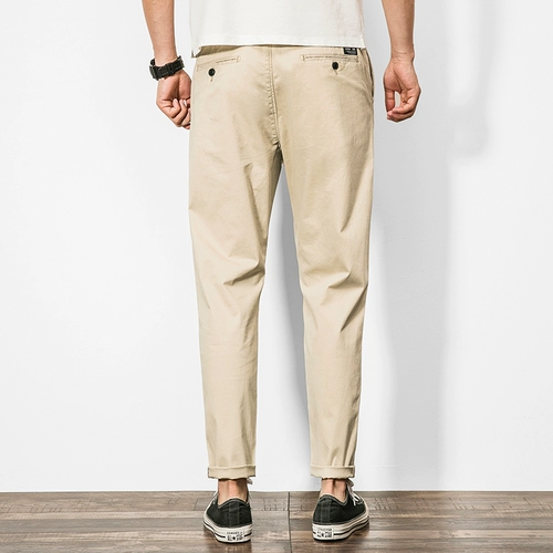 Весенние осенние трендовые хаки утепленные однотонные штаны, подходит для подростков, свободный прямой крой