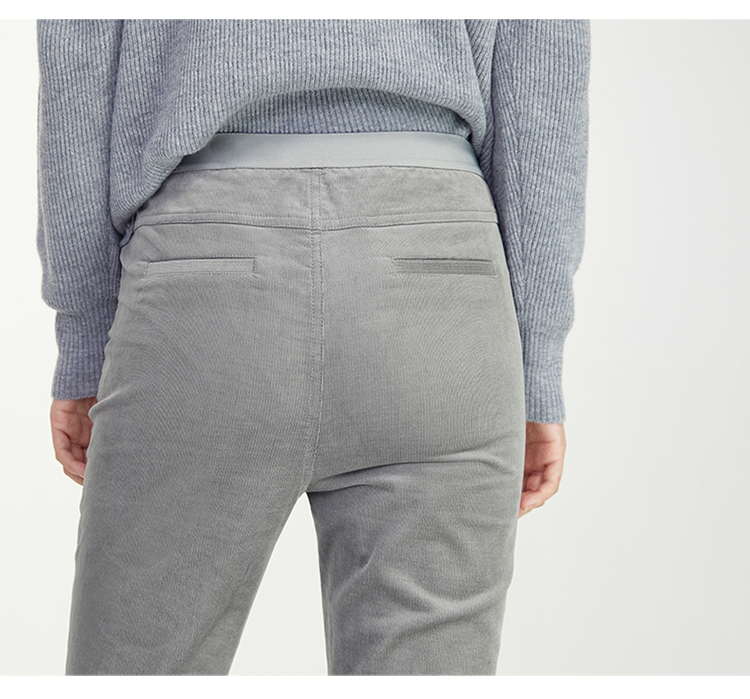 Quần nhung kẻ OXC / Ou Xiaocang quần nữ chân quần nhung kẻ mùa thu và mùa đông quần legging cạp cao quần bút chì retro các mẫu quần nữ đẹp