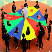 Kindergarten Rainbow Umbrella Cooperation Cloth Childrens Sensory System Training Equipment Outdoor Activities Live-action Rodent Game Props