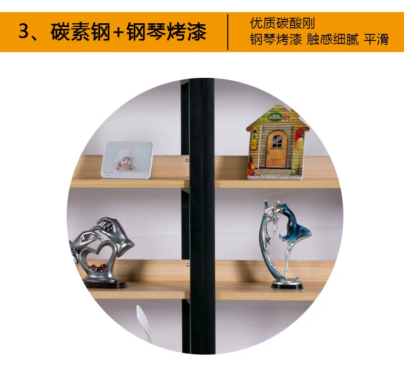 Giá sách gỗ phòng khách kệ sách kệ nhiều lớp lưu trữ tủ trưng bày kệ bậc thang trưng bày