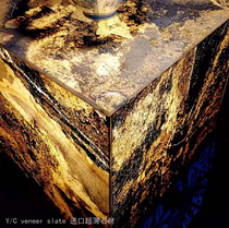 YC imported natural flexible ultra-thin stone stone skin rock board thin rock sheet German slate top mining rock light transmission