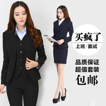 New long sleeve suit jacket overalls spring and autumn large size womens dress professional overalls