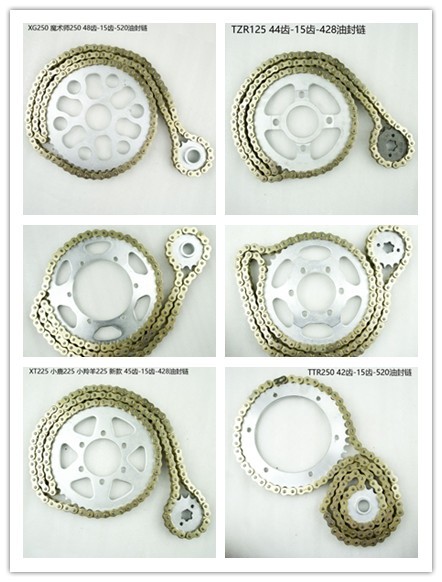 Yamaha magician XG250 XJR400 TZR125 XT225 TTR250 set of refined gear chain disc