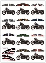 Harley XL883 N R 1200 48 Road King Street Big Glide Modified Skull Fuel Tank Decal Sticker