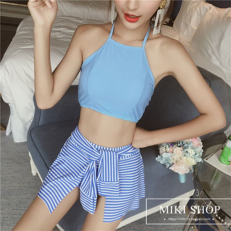 Hàn Quốc nhỏ tươi chia áo tắm nữ bảo thủ váy sinh viên áo tắm gợi cảm mỏng nhỏ ngực áo tắm spa bikini 2 mảnh