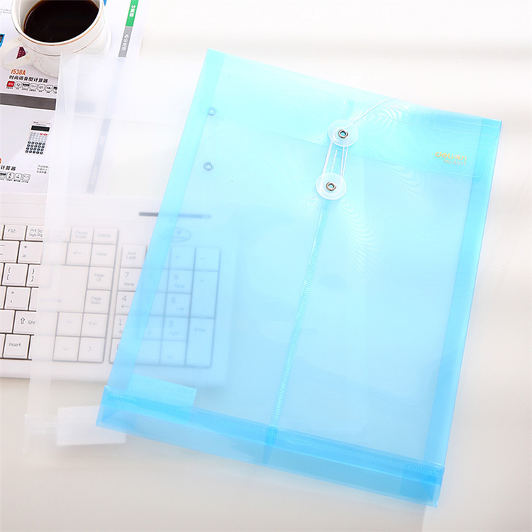 Deli 5511 file bag transparent file bag plastic information bag bill storage bag a4 office supplies