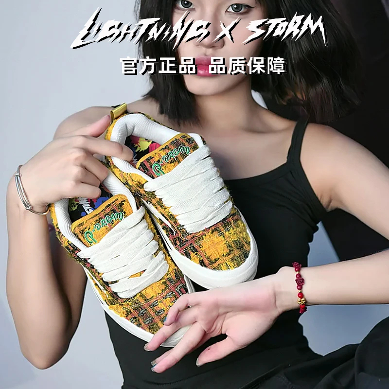 Lightningxstorm Picasso Painting Collaboration Lightning Revenge Storm Chanel-Style Unisex Loafers