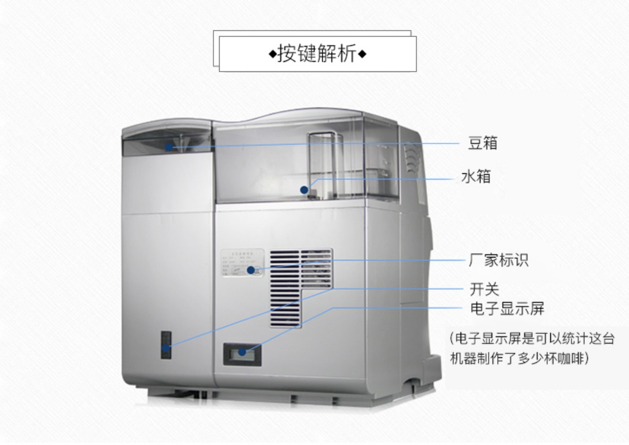 Máy pha cà phê tự động Calent CLT-Q001 và máy xay thương mại của Ý tích hợp nấu ăn văn phòng áp suất cao - Máy pha cà phê máy xay cafe