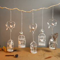 Eurostyle creative iron art butterfly small bird cage windbell suspension string Courtyard Garden Villa Balcony Terrace Adornment Pendant