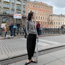 Eurostock Early autumn Ocean Long sleeves T-shirt woman 2021 new first autumn blouses loose pure cotton spring and autumn Korean version of the undershirt