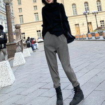 Pants Children 2021 Autumn Winter New Loose Straight Drum Casual Turnip Pants Grey Sports Pants Kharen Pants Trousers Long Pants