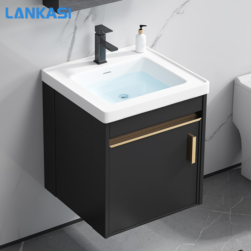 Light Extravagant Bath Room Cabinet Combined Space Aluminum small family Type of dressing room Balcony Wash Terrace Wash Washbasin Cabinet Width 44cm