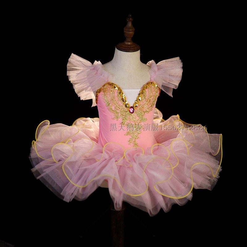 Children's choreography girl's little swan performance dress soft gauze skirt new princess skirt tutu skirt performance costume