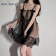 ຊຸດນອນເຊັກຊີ່ສໍາລັບແມ່ຍິງ Summer Ice Silk Thin Pure Sexy Lace Large Breast Suspender Nightgown Hot 2022 New Style