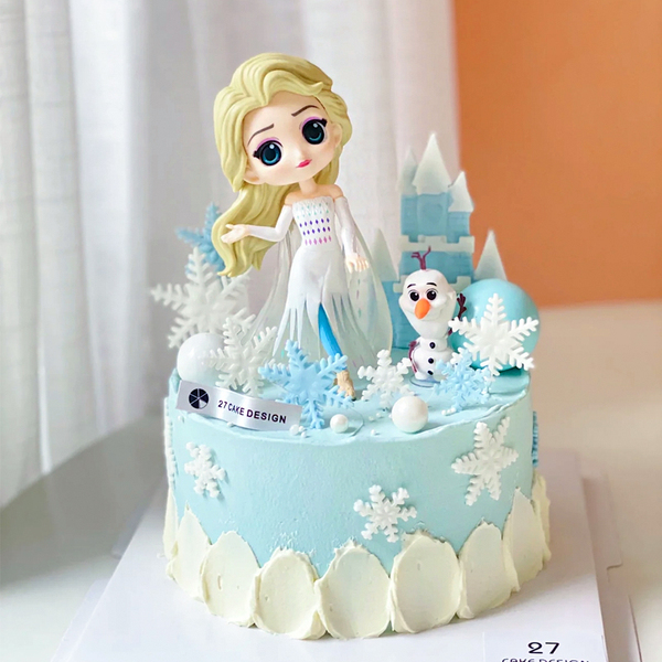 Aisha Ice and Snow Baby Princess Birthday Party Baking Cake