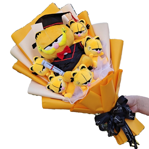 Плюшевая кукла, букет, креативный подарок