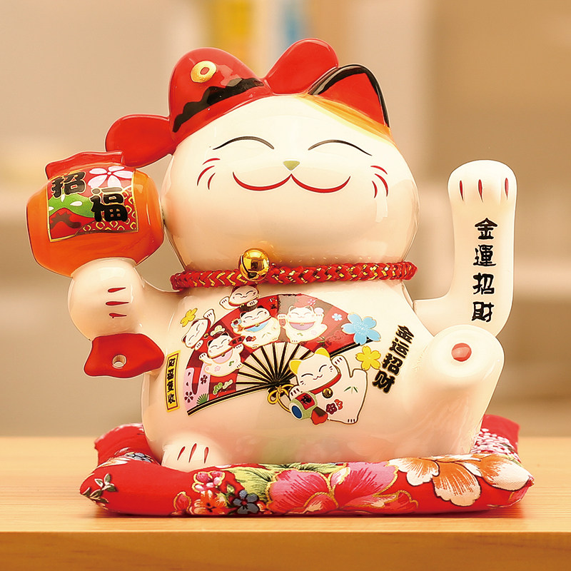 Cat Small Automatic becking shop opening creative giftsHome living room office shaking hands
