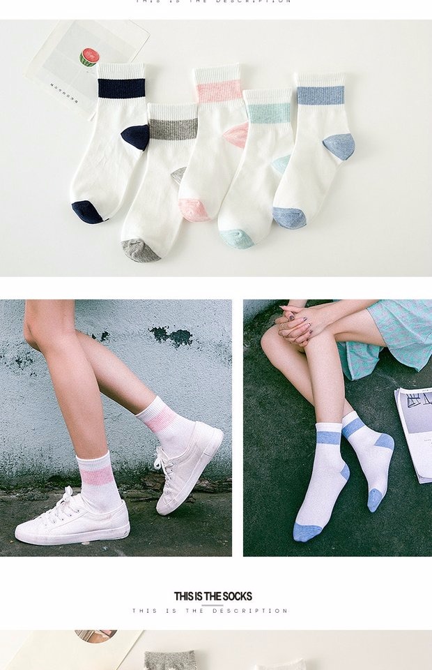 Vớ cotton cao cấp Hàn Quốc mùa xuân và mùa thu vớ cotton nữ vớ Nhật Bản vớ nữ mùa hè vớ cotton mỏng vớ quần