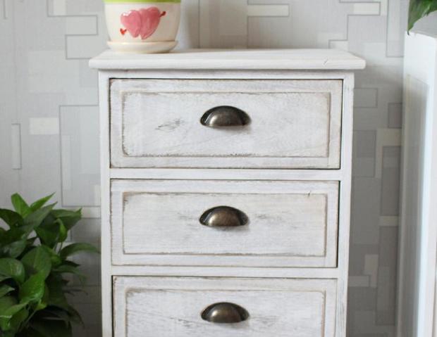 Mediterranean gỗ tủ đầu giường retro tủ đầu giường tủ IKEA SF để làm tủ kinh tế thực tế cũ - Buồng tu quan ao dep
