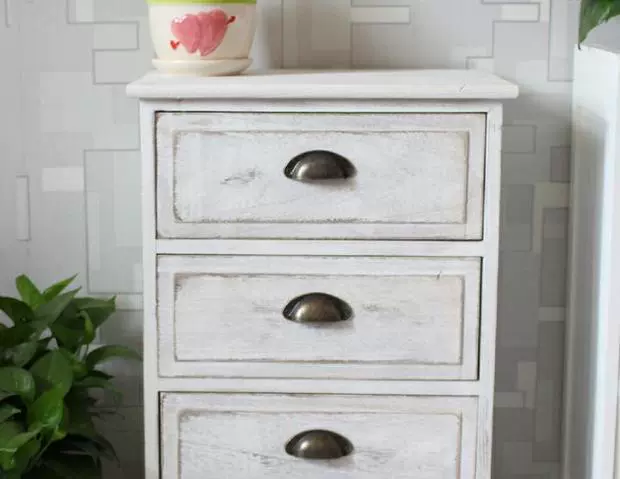 Mediterranean gỗ tủ đầu giường retro tủ đầu giường tủ IKEA SF để làm tủ kinh tế thực tế cũ - Buồng tủ kéo nhựa