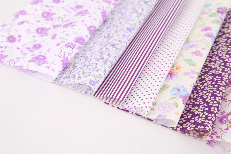 Tự làm thủ công vải cotton nhóm vải màu tím đồng bằng 25 * 25cm 10 * 10 Xiao Butou vải hoa - Vải vải tự làm cotton vải